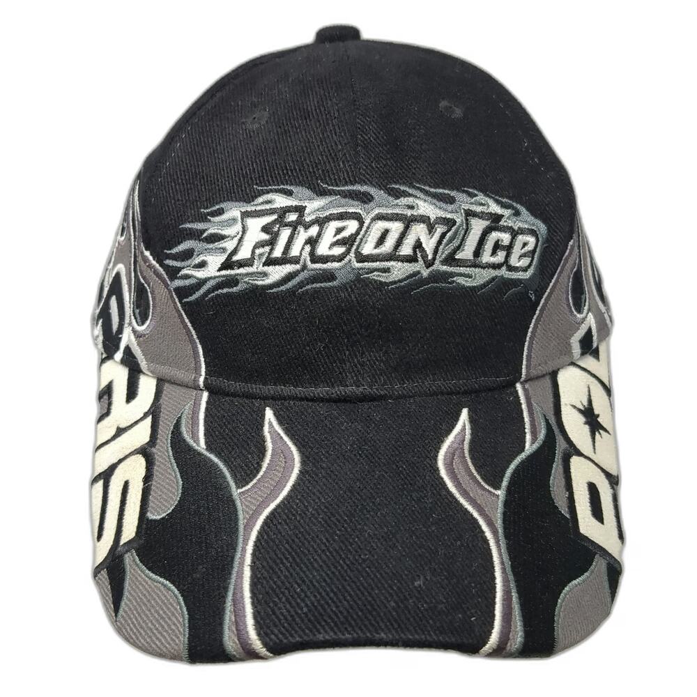 Polaris Fire on Ice 50th Anniversary Black Baseball Cap One Size Strapback